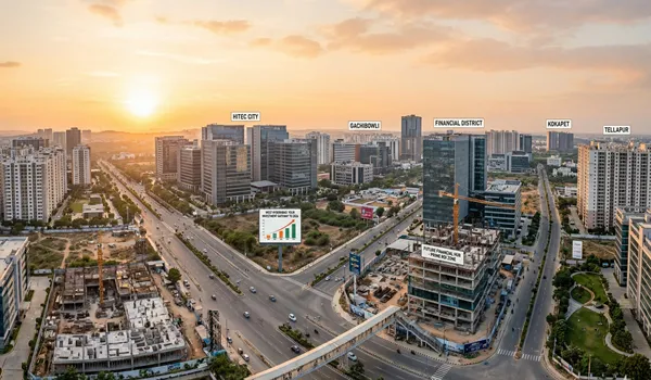 Best investment areas in West Hyderabad for maximum ROI in 2026 including Tellapur and Kollur growth corridors