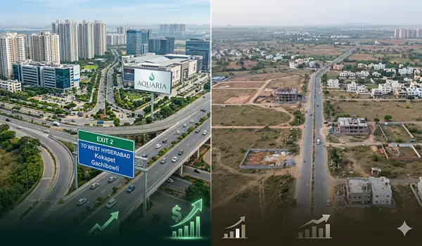 How does the ORR Exit 2 impact property prices in West Hyderabad?