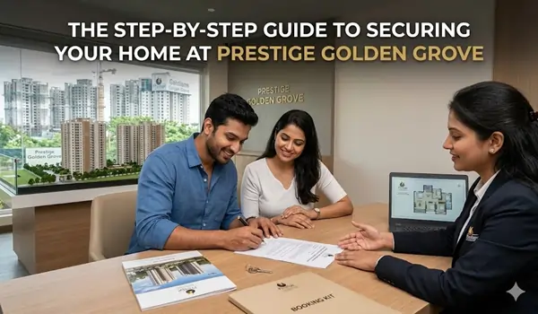 Prestige Golden Grove booking process 2026 step-by-step guide with EOI allotment and 10-10-80 payment plan Tellapur Hyderabad.