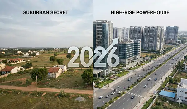The transformation of Kollur into a high-rise powerhouse in West Hyderabad featuring Prestige Golden Grove.