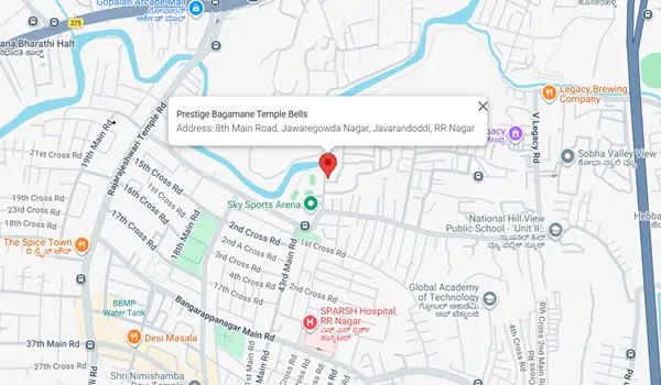 Prestige Bagamane Temple Bells location