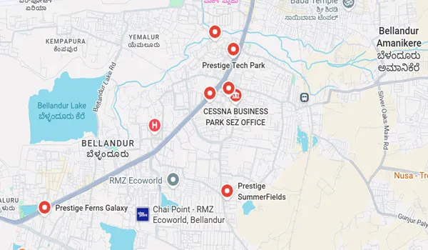 Prestige Cessna Business Park Location Map
