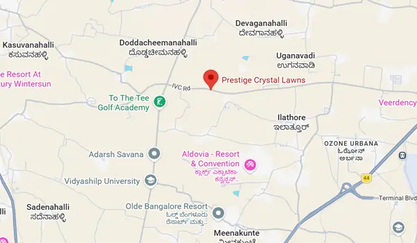 Prestige Crystal Lawns location