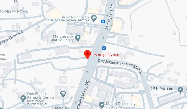 Prestige Elysian Location Map