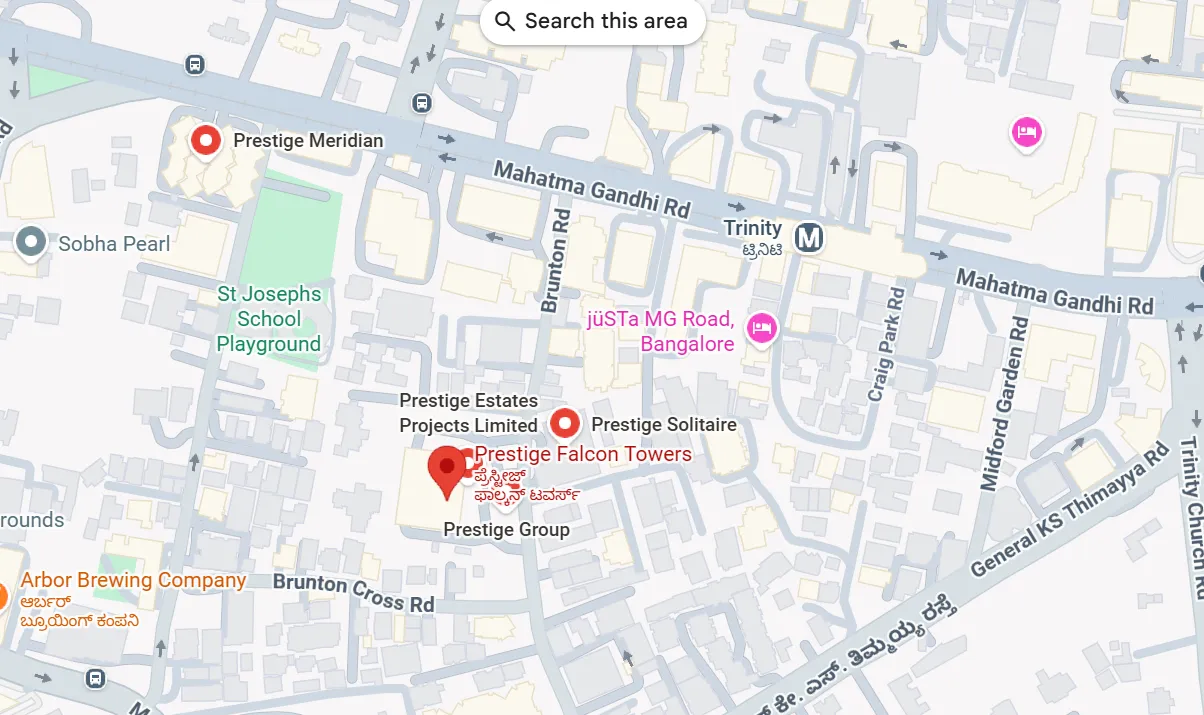 Prestige Falcon Towers location