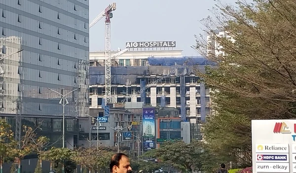 The expansive AIG Hospitals campus at Mindspace Road in Gachibowli providing world-class medical services within easy reach of Prestige Golden Grove