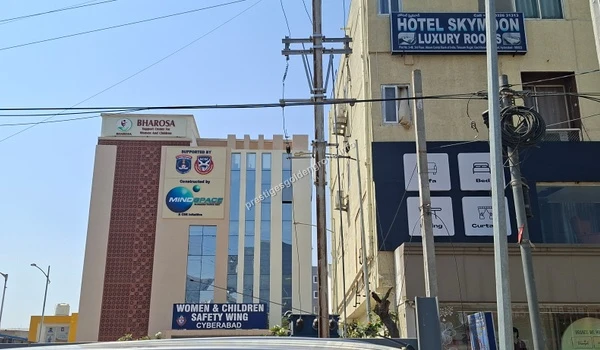 The Bharosa Support Center and Women & Children Safety Wing of Cyberabad, emphasizing the highly secure and family-friendly locality of Prestige Golden Grove