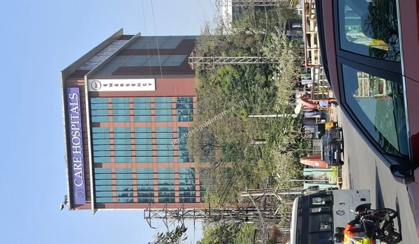 A view of the Care Hospitals multi-specialty medical facility, providing comprehensive and advanced healthcare for the residents of Prestige Golden Grove