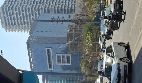 A comprehensive commercial complex with Ratnadeep supermarket, premium furniture stores, and diagnostic centers, easily accessible from Prestige Golden Grove