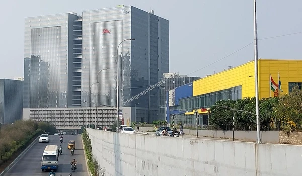 Strategic view of the IKEA store junction surrounded by prominent IT parks in Hitec City near Prestige Golden Grove