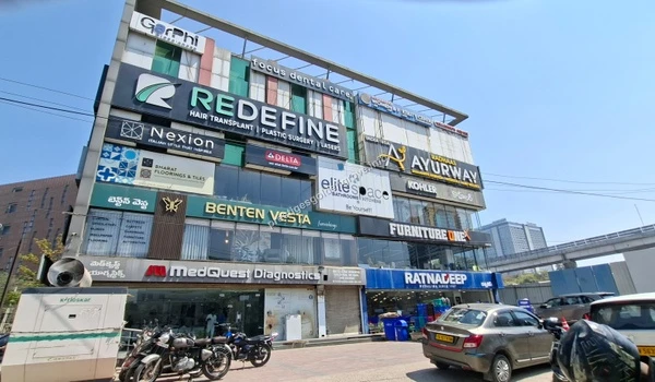 Elegant entrance of the Indriya Aditya Birla Jewellery showroom, showcasing the premium retail shopping experiences available for residents of Prestige Golden Grove