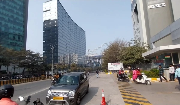Entrance view of Meenakshi Tech Park featuring LEAP India signage near Prestige Golden Grove
