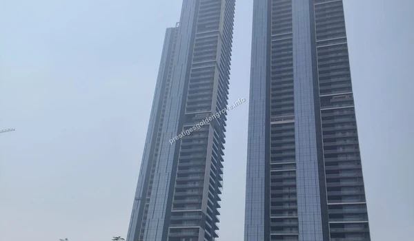 Wide view of towering commercial office spaces indicating the prime business connectivity and employment hubs accessible from Prestige Golden Grove