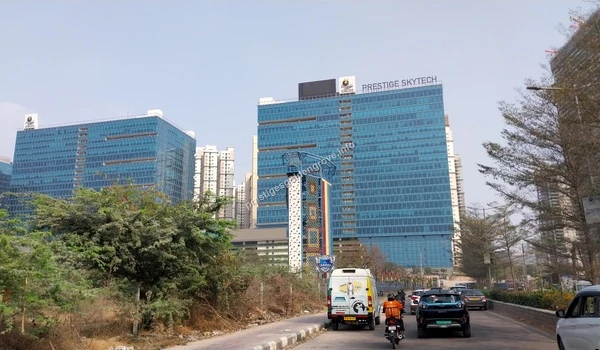 View of the premium Prestige Skytech commercial development showcasing the future-ready office spaces near Prestige Golden Grove