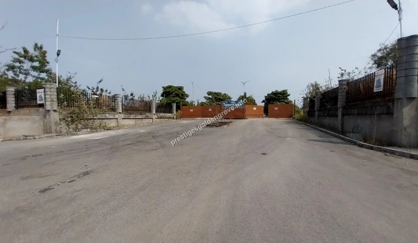 Exterior perspective of the secured entryway and perimeter fencing at the Prestige Golden Grove development site
