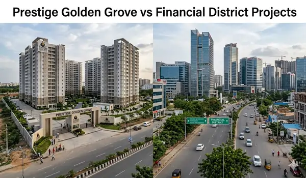 Prestige Golden Grove vs Financial District projects price and connectivity comparison Hyderabad 2026