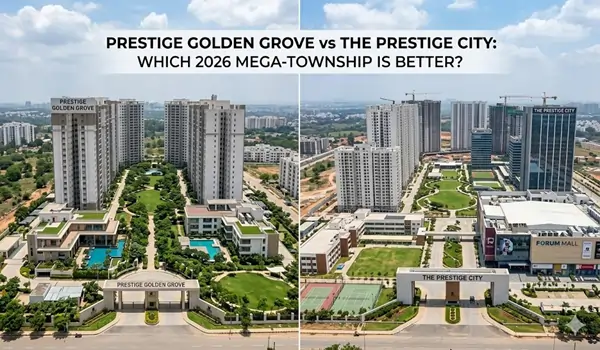 Prestige Golden Grove vs Neopolis Kokapet comparison 2026 luxury apartments price gap and connectivity Hyderabad.