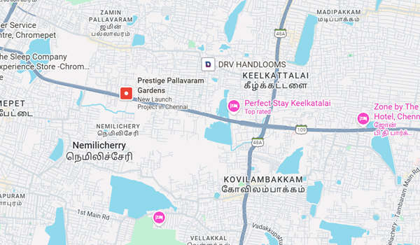 Prestige Pallavaram Gardens location