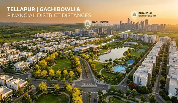Tellapur to Gachibowli & Financial District Distance Guide