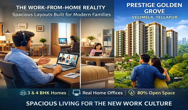 The Work-from-Home Advantage: Spacious 3 & 4 BHK Layouts at Prestige Golden Grove