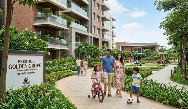 Prestige Golden Grove Tellapur Hyderabad luxury 3BHK and 4BHK apartments for modern families upcoming project 2026.