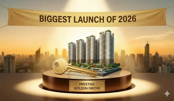 Overview of Prestige Golden Grove, the biggest residential real estate launch of 2026 in West Hyderabad.
